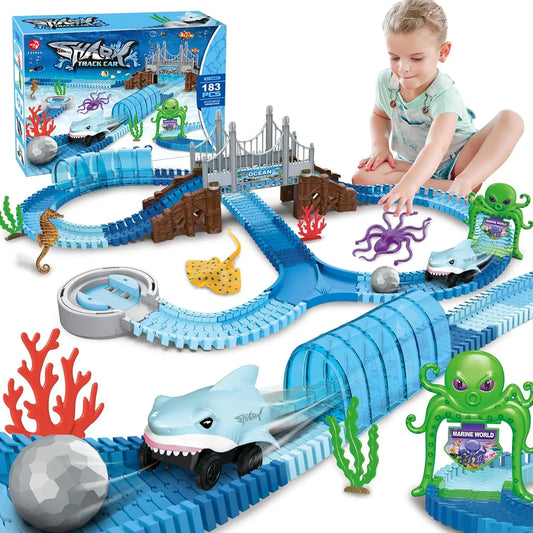 Track Toys Shark Race Car Toy for Boys/Girls Age 3+
