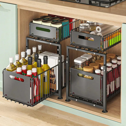 Pull-Out Under Sink 2-Tier Storage Rack