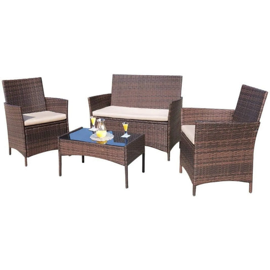 4-piece set of outdoor terrace furniture